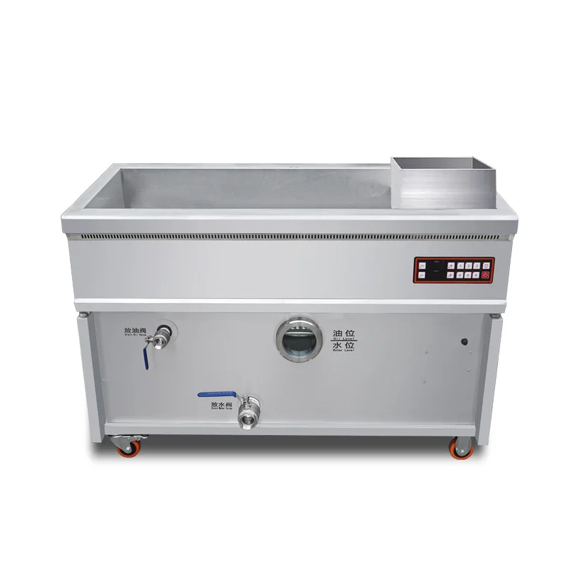 Freidora de separación de agua y aceite, freidora comercial, freidora eléctrica de tipo seccional con tanque de filtro de aceite, freidora, estufa de pollo