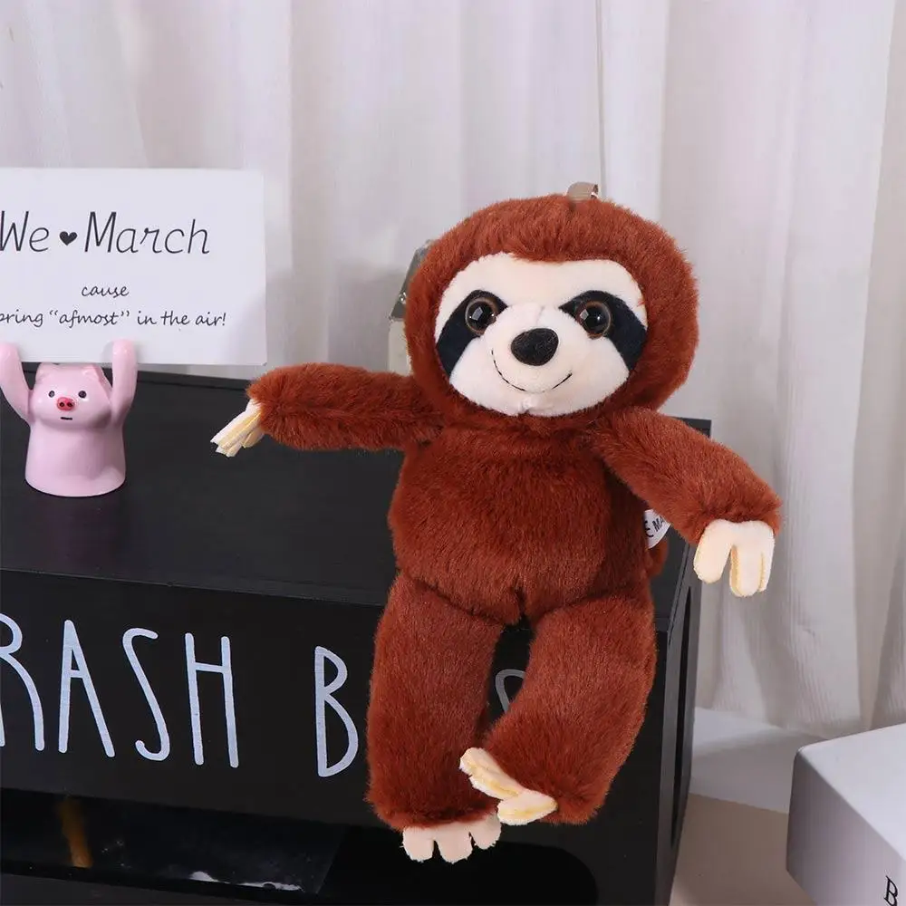 Adorables animales de peluche perezoso pequeño colgante simulación suave perezoso llavero bolsa encanto ojos grandes perezoso regalos para niños