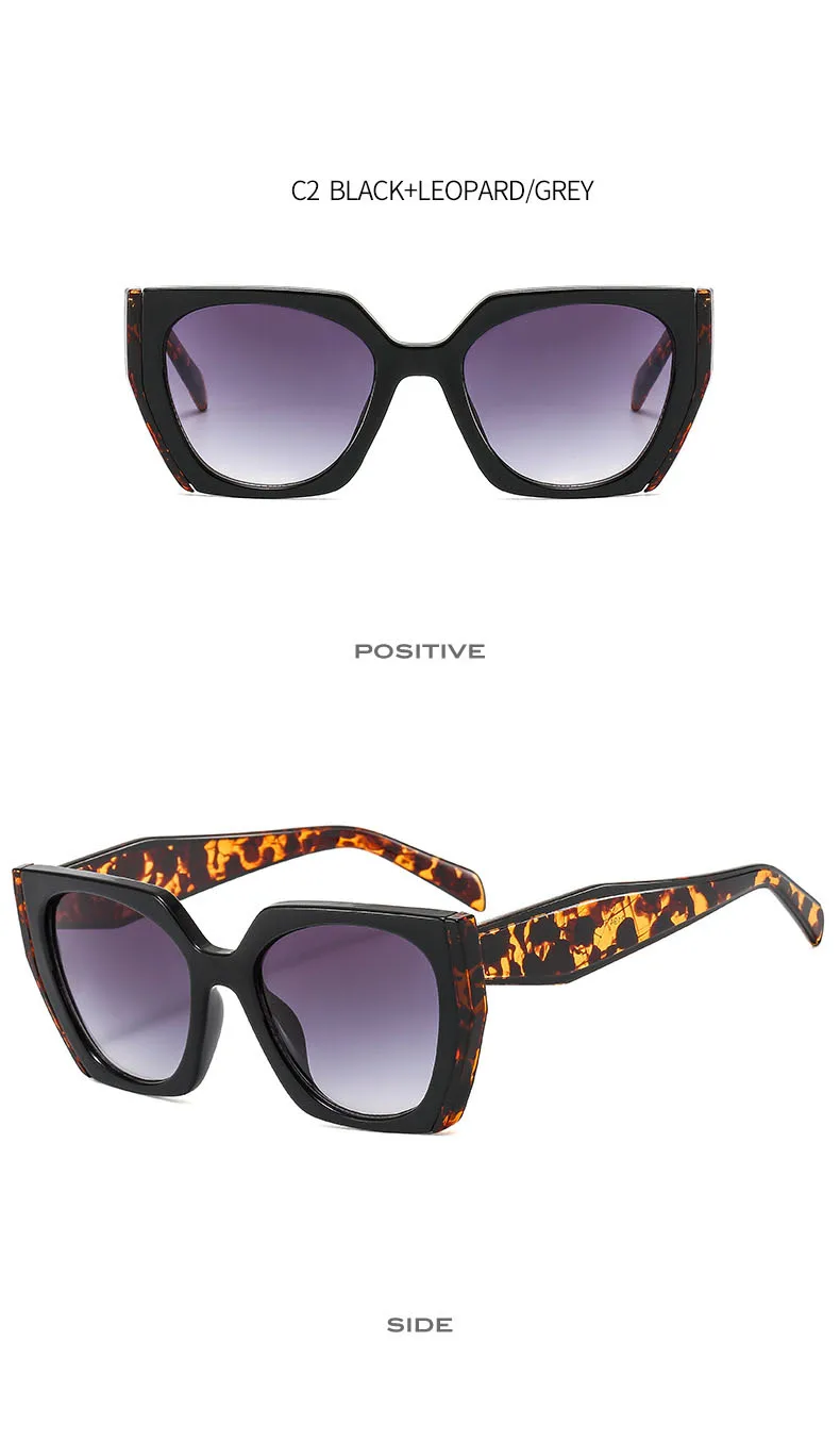 Luxus Marke frauen Sonnenbrille Mode Cat Eye Polygon Elegante Sonnenbrille Damen Vintage Brillen UV400 – Detail 10