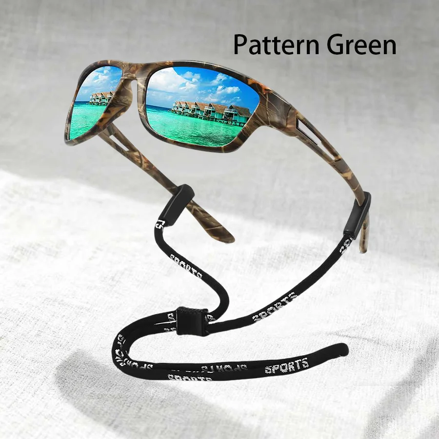 1-2 Stück Modische Muster-Sonnenbrille mit Kette Sport-Sonnenbrille für Männer und Frauen zum Fahren, Angeln, Radfahren, Bergsteigen Sport-Sonnenbrille für Herren – Detail 6