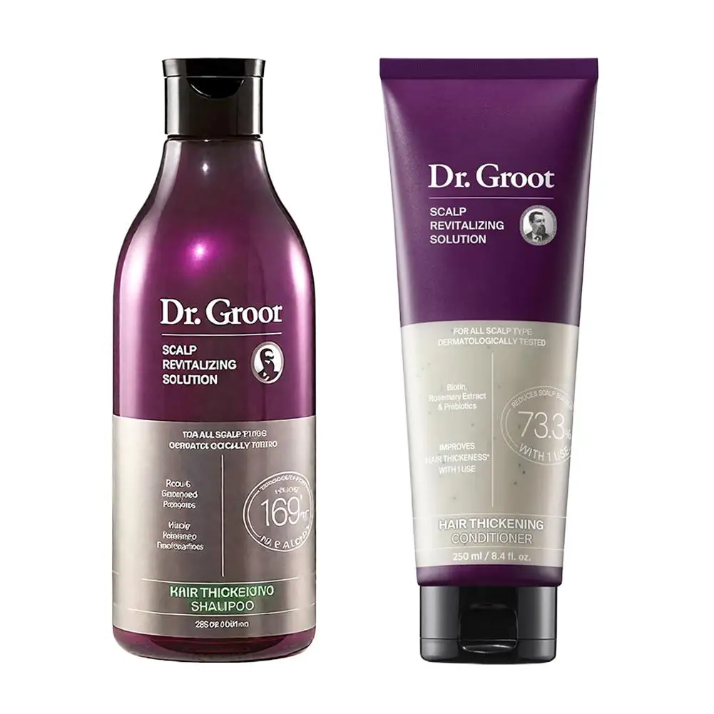 Dr. Groot Revitalisierende Lösung - Reinigendes Shampoo, Haarverdichtender Conditioner, Kopfhautpflege-Essenzöl, Tiefenwirksame Feuchtigkeitspflege – Detail 5