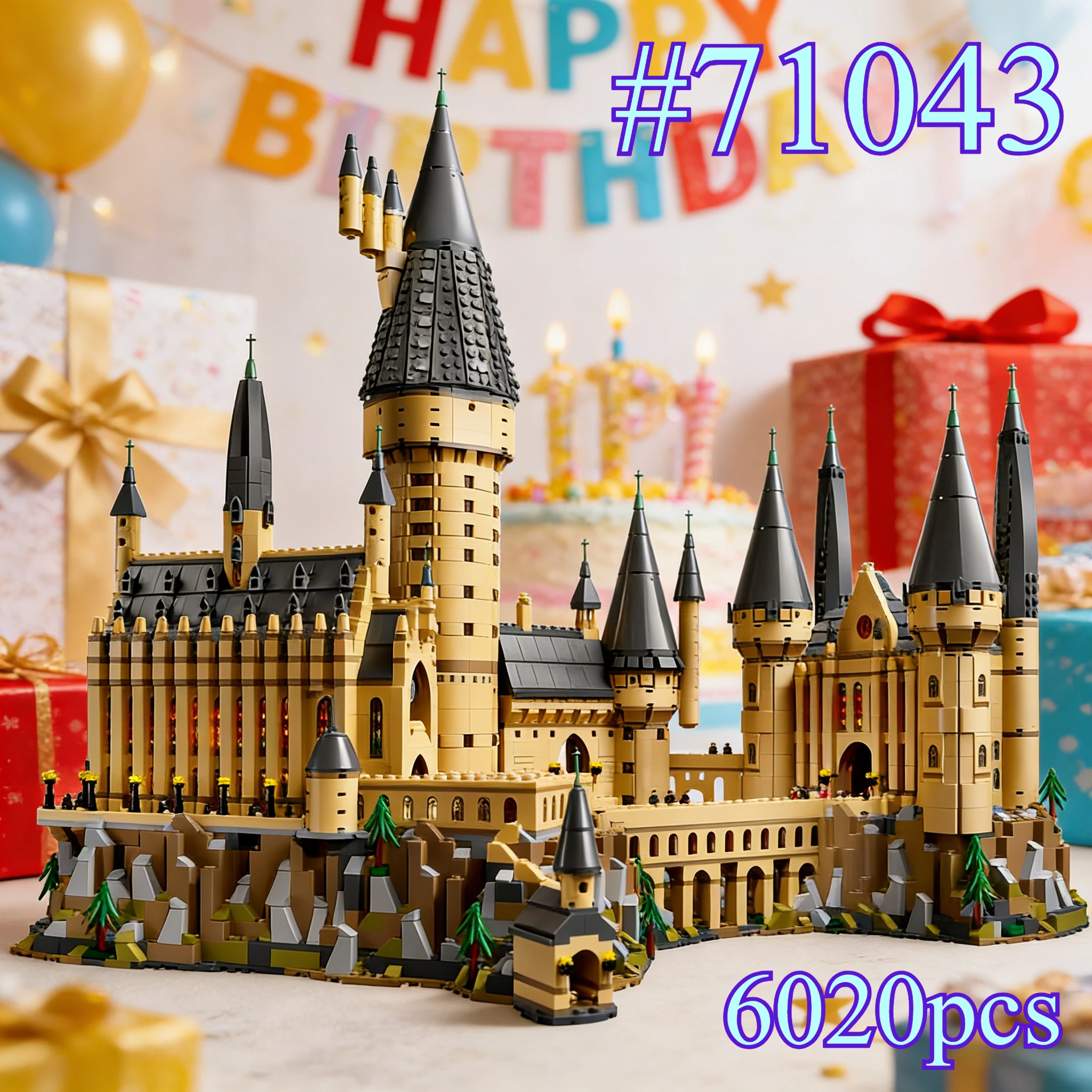Miniature Magic Castle Model 71043Building Blocks Sets Suitable for Birthday Gifts Not Compatible with Legoed Particles ，6020pcs