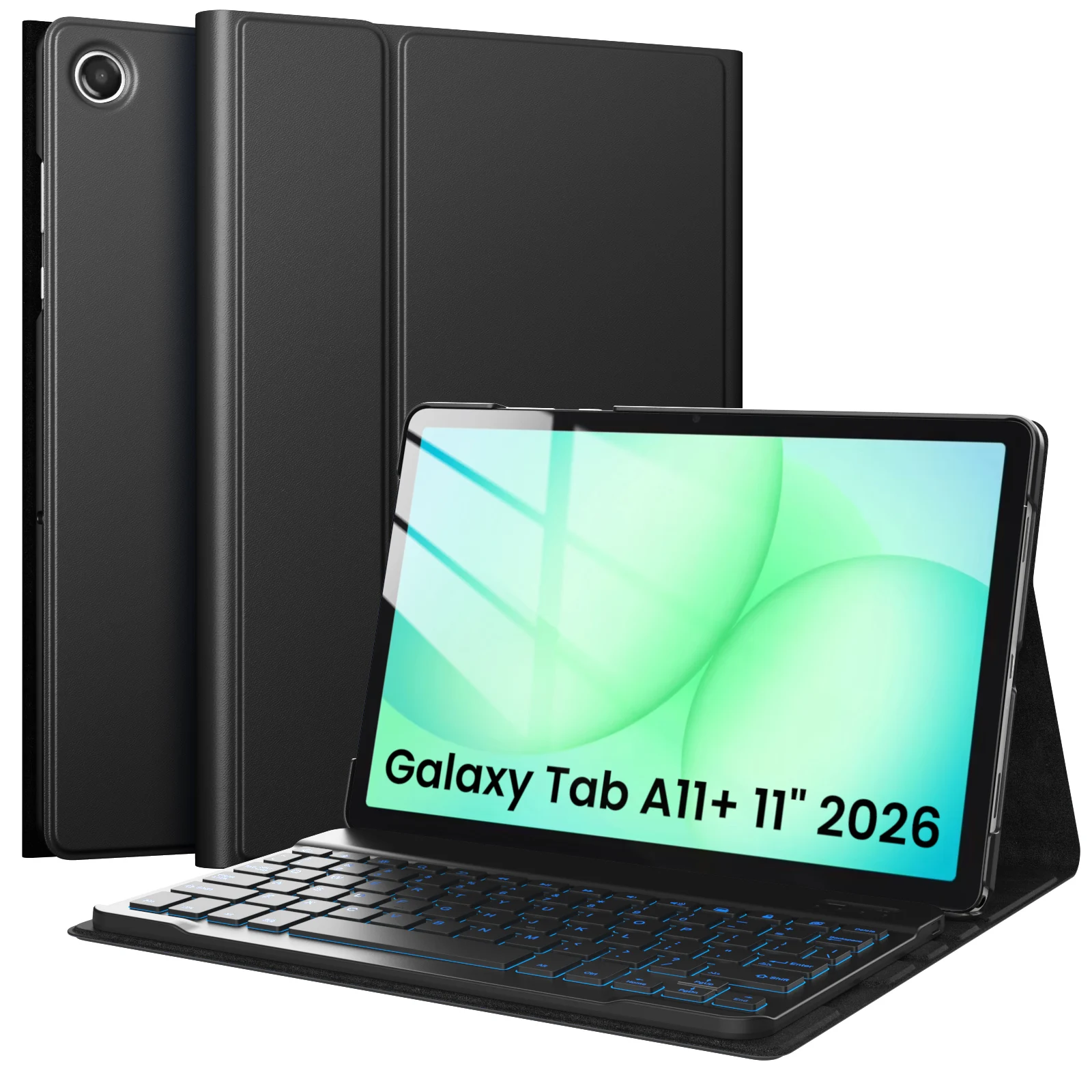 

Чехол-клавиатура для Samsung Galaxy Tab A11 Plus/A11+ 2026 (SM-X230/X235) с беспроводной магнитной съемной клавиатурой и LED-подсветкой