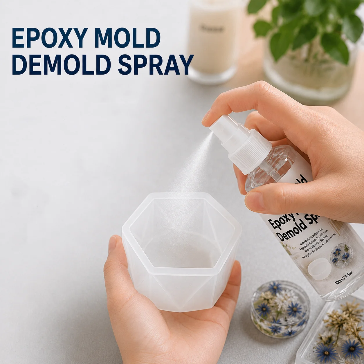 Epoxy Mold Release Spray Free Casting, Suitable for Soap, Rubber, Concrete, And Candle Molds, Protects Molds for Repeated Use