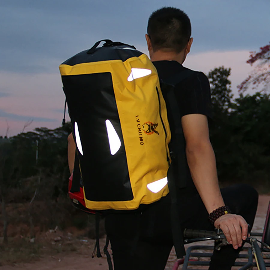 40L Outdoor Sports Camping Storage Travel Duffel Bag New Stylish Roll Top PVC Dry Bags Waterproof Backpack for Outdoor Travel
