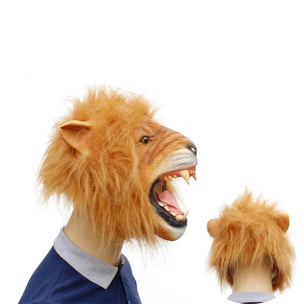 

Halloween Lion mask Scary Animal Face Cover for Men Women Costume Party Masquerade Cosplay Festival Dance Show