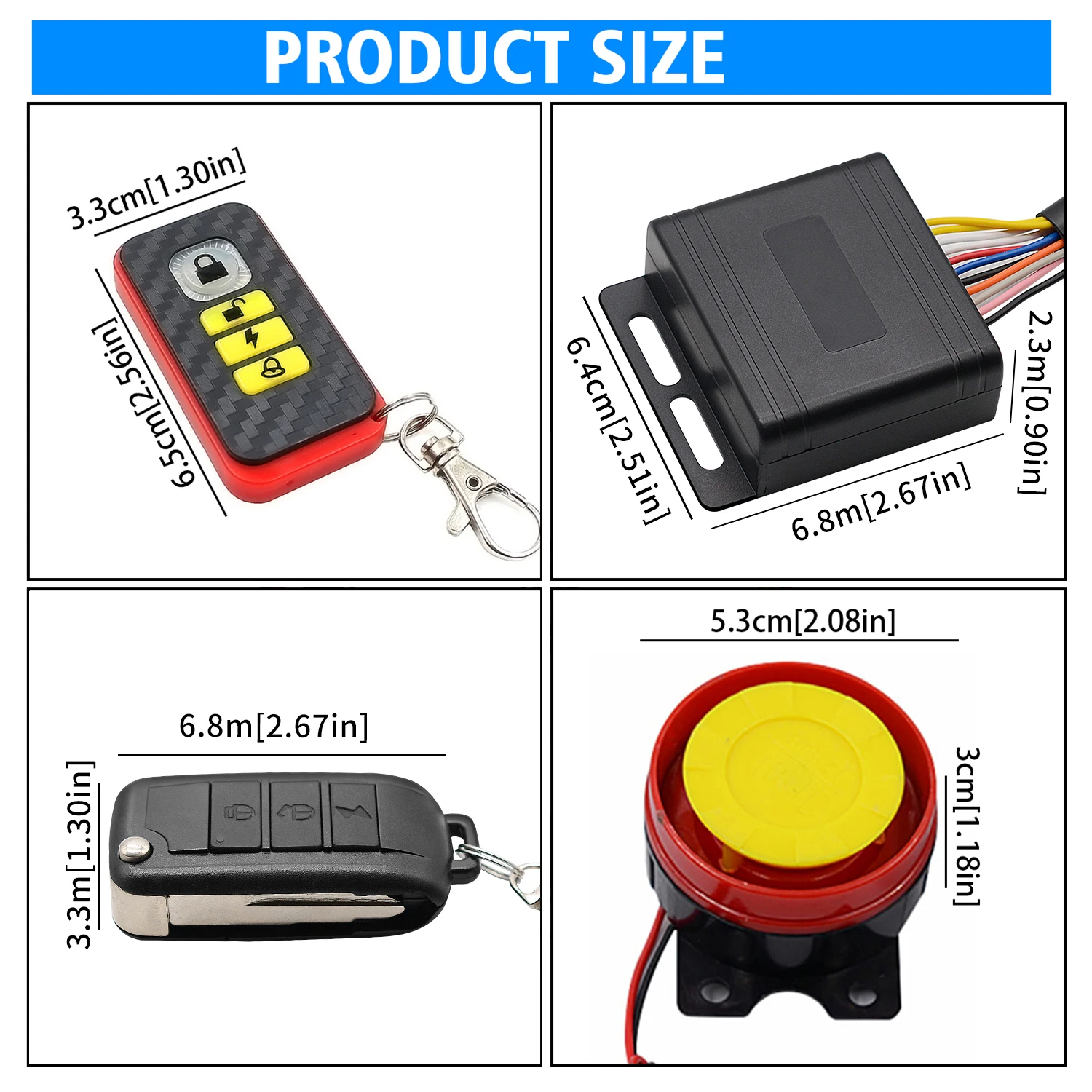 1 conjunto de dispositivo antirroubo 12v, abertura esquerda dobrável + controle remoto 022, acessórios para motocicleta atv 12v