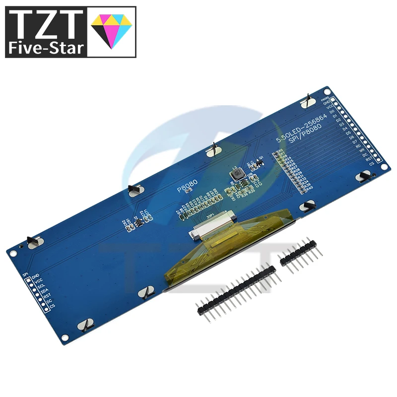 Imagem -06 - Tzt Oled Display Lcd para Arduino Uno r3 Interface Spi Porta Paralela de Bits Unidade 256x64 Ssd1322 5.5 Cor Verde