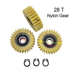 28T 37.1x12mm Electric Bicycle Nylon Gear 608 Bearing Shaft Hole 8mm Planetary Gears Motorcycle Cog Wheel Parts 3Pcs