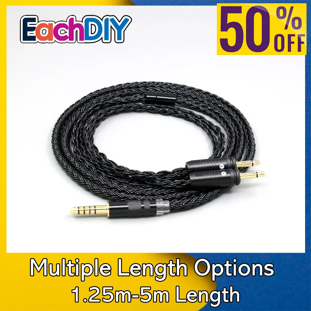

16 Core Black Braided Earphone Cable For Focal Clear Elear Elex Elegia Stellia Celestee radiance Headphone 8879
