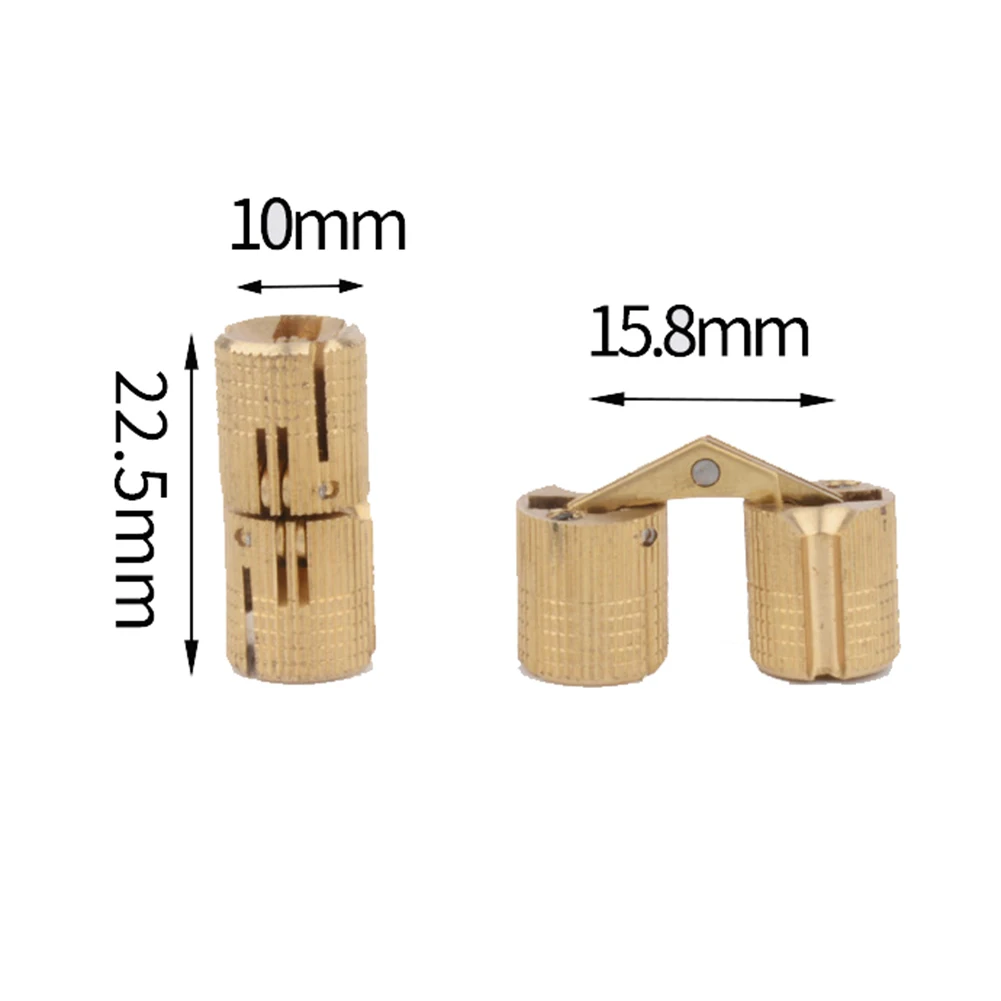 4 Cylinder Concealed Drum Hinges for Jewelry Boxes and Crafting Use Made from Copper for Longevity and Smooth Movement