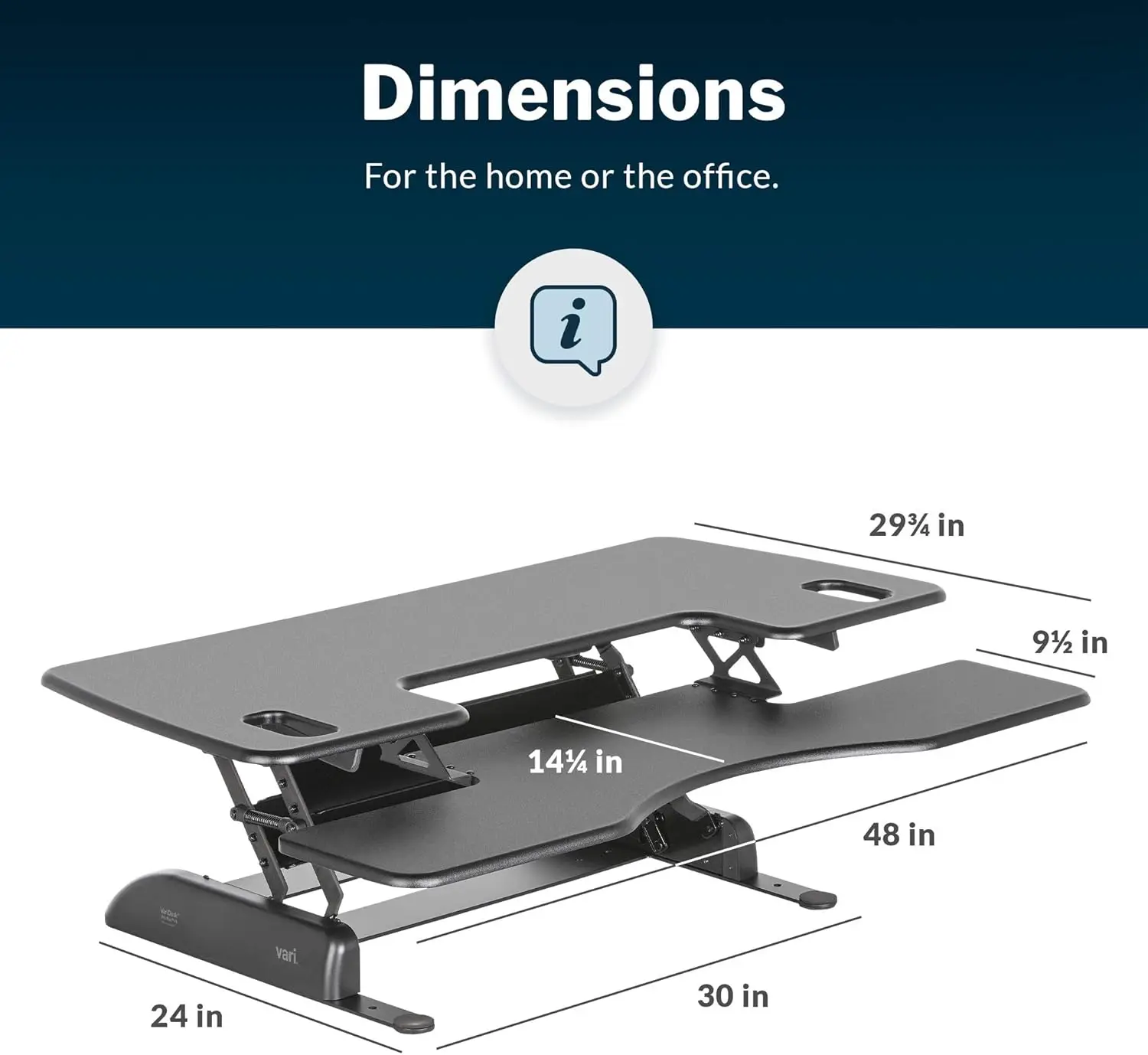 Convertisseur de bureau réglable avec 11 réglages recommandés, élévateur de bureau pour ordinateur portable, bureau à domicile, table Y, espace de travail, 48