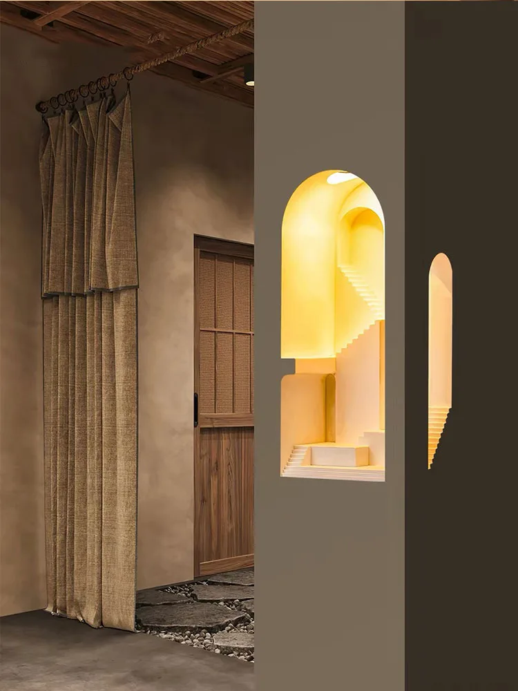 Embedded Gypsum Wall Lamp Modern Living Room Hallway Hotel Decoration LED Wall Light GU10 Indoor Induction Lighting Fixtures