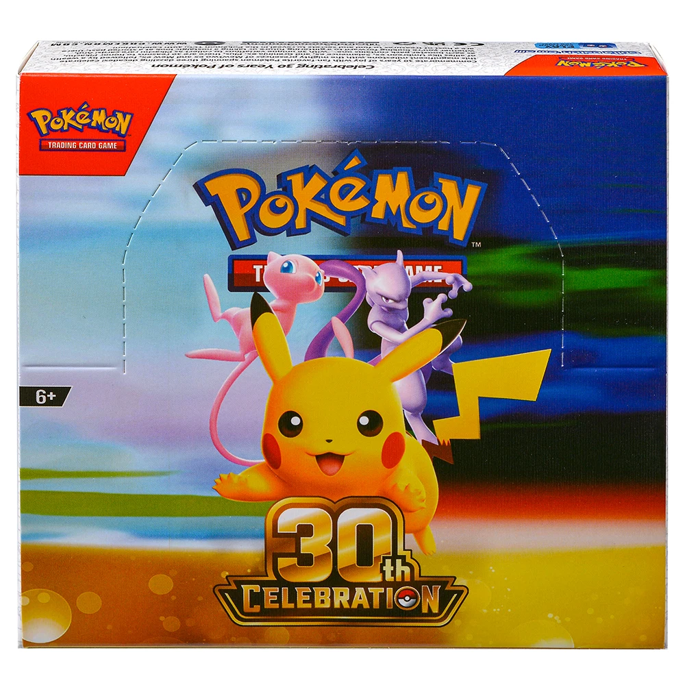 Pokémon TCG 30th Celebration Booster Box Sealed Trading Card Game Pikachu Mew Mewtwo Collectible Cards Toy Gift for Kids