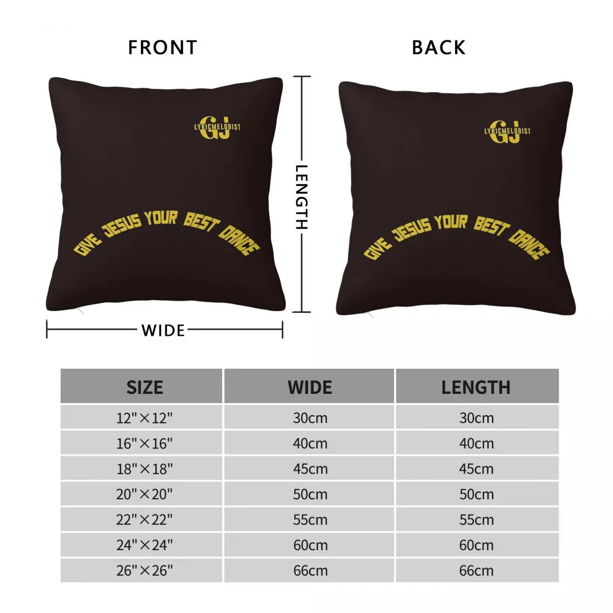 Give Jesus Your Best Dance Square Pillowcase Polyester Linen Velvet Pattern Zip Decor Home Cushion Cover