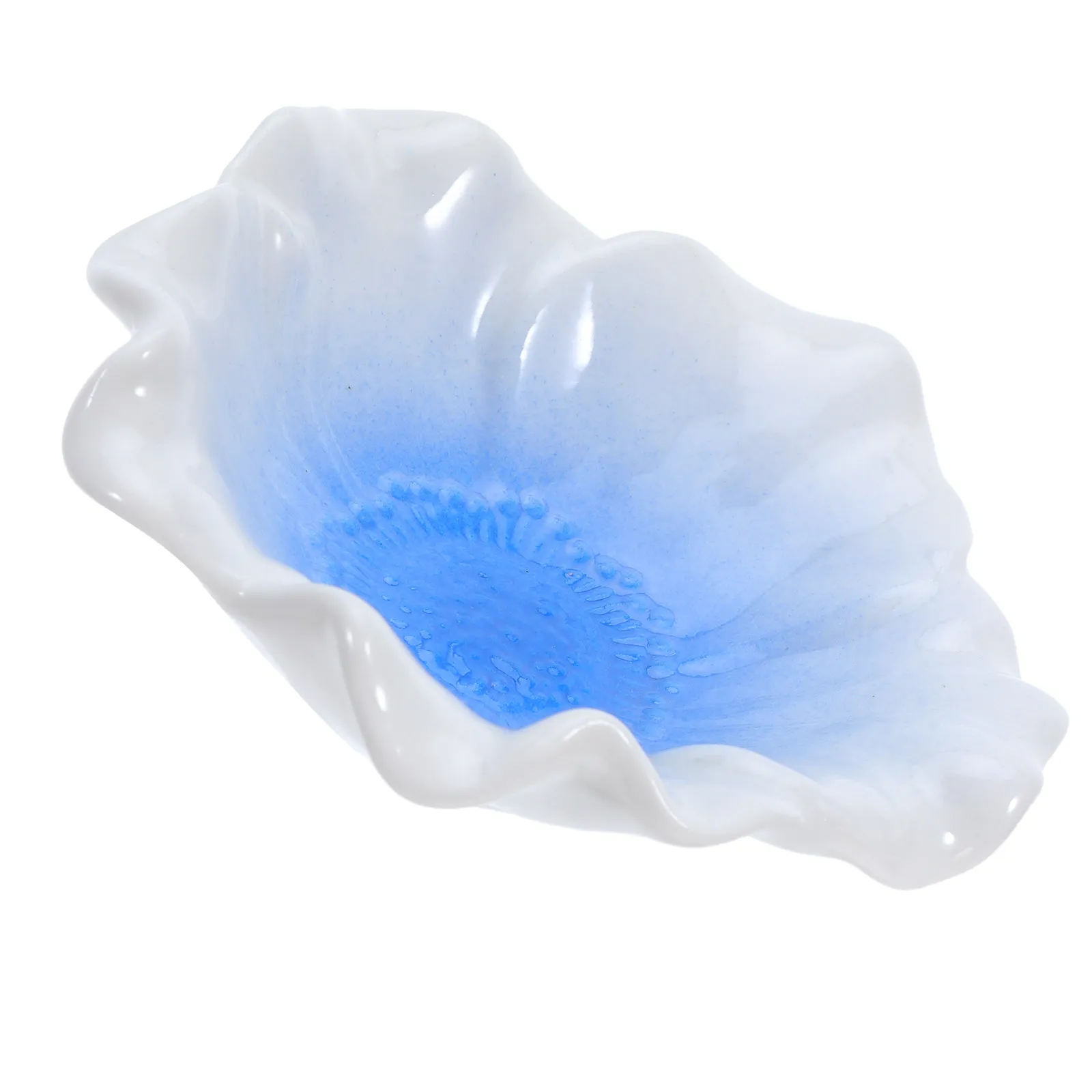 Gradient Flower Ceramic Jewelry Tray Trinket Dish Stylish Jewelry Storage Plate for Women Earring Necklace Ring Holder Vanity