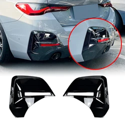 For BMW 4 Series i4 G26 M Sport 2020-2024 Rear Bumper Side Air Vent Trim Cover Boot Tail Fog Light Frame Spoiler Protector Guard