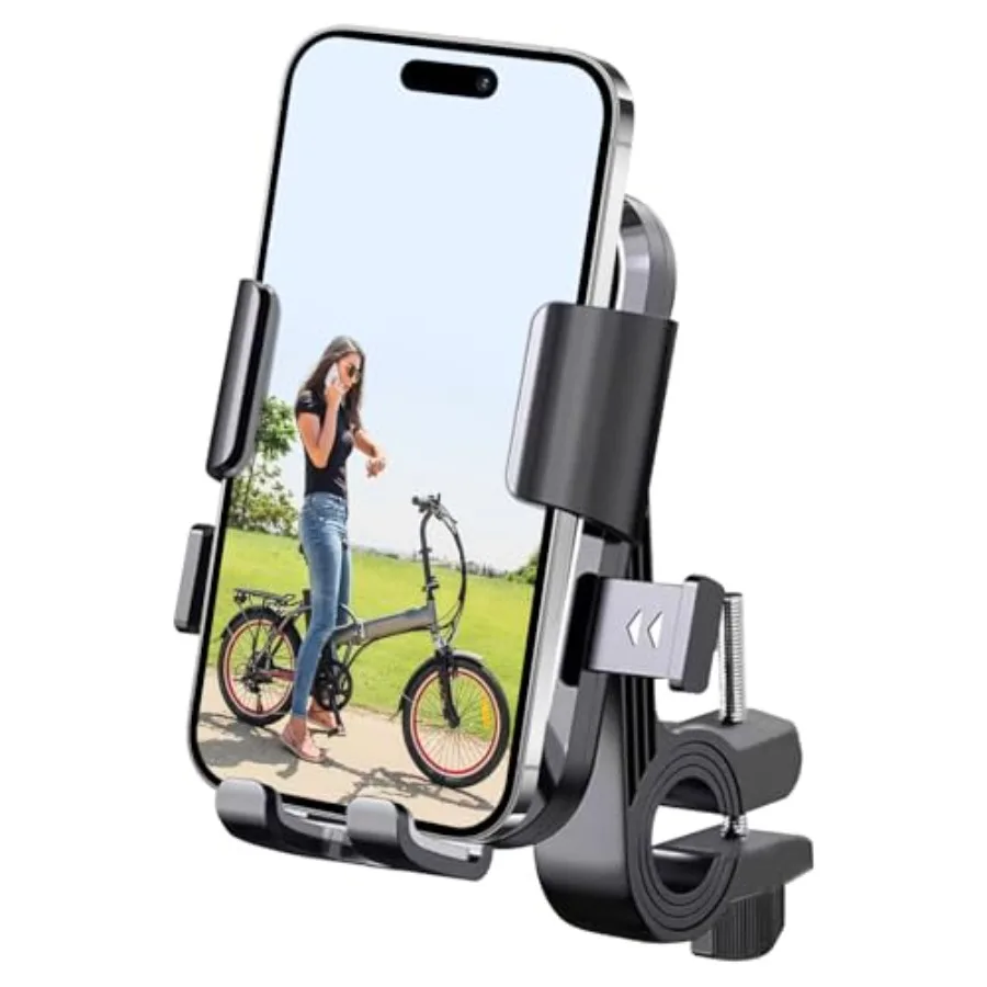 Universal Bike Phone Mount Holder for Electric Scooter Motorcycle Ebike AntiShake Design for Secure Smartphone Attachment on Ha