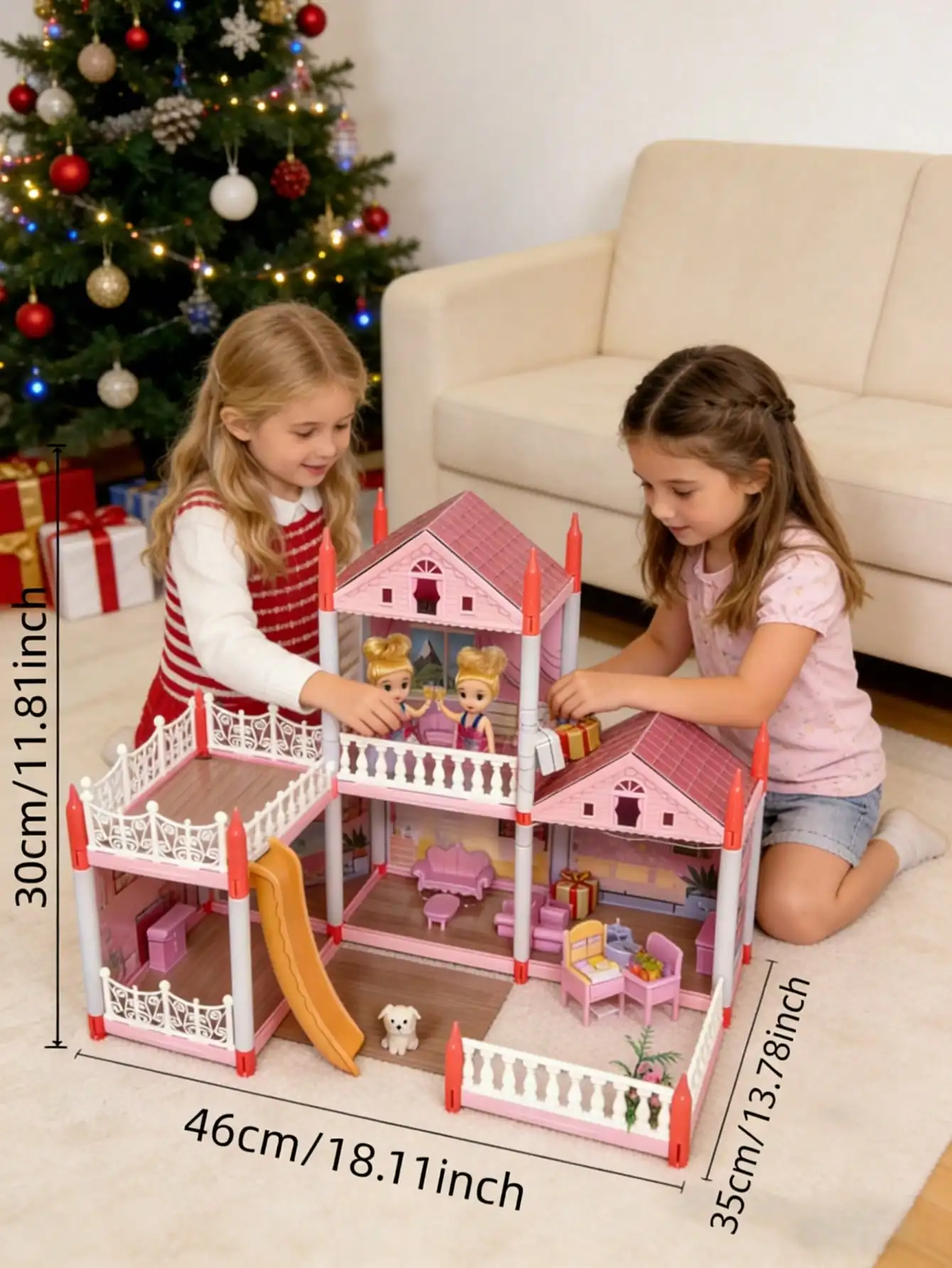 

Игровой набор «Вилла-домик», конструктор «Замок-вилла» с мебелью, развивающая игрушка-головоломка для детей, идеальный подарок на День защиты детей для мальчиков