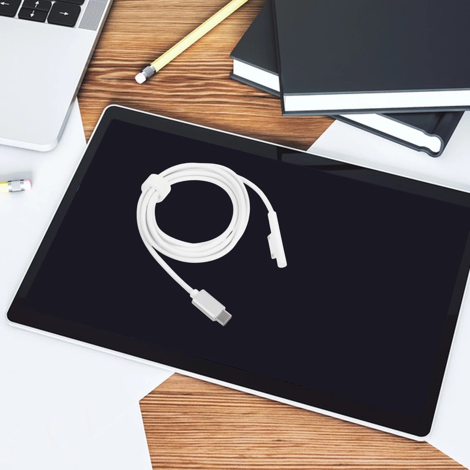 60 W Typ C auf Oberflächenladekabel, Netzteil-Adapter für Laptop, Aluminiumgehäuse, vergoldetes TPE-Kupfer, kompakt, leicht