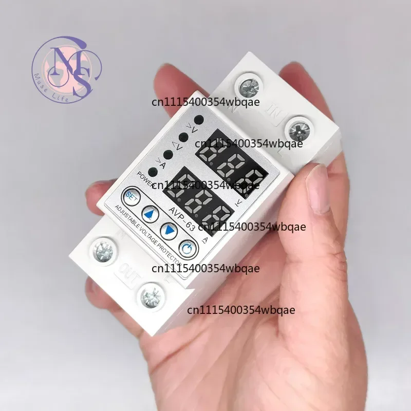 ZOCI-230V Dual Digital Display Protection Relay, Adjustable Over Under Voltage Over Current Protector 40A 63A