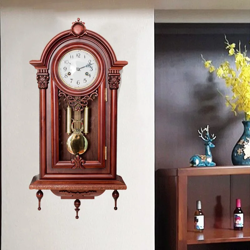 Polaris movement mechanical seat clock European retro pendulum clock home living room old-fashioned clock