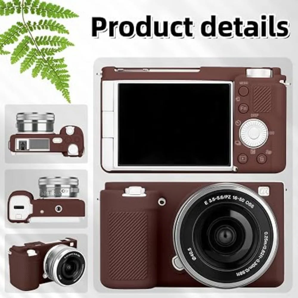 Shockproof Anti-drop portable Soft rubber case For Sony ZV-E10 Silicone cover, Micro-single camera bag, +1 PCS Free Cleaning Pen