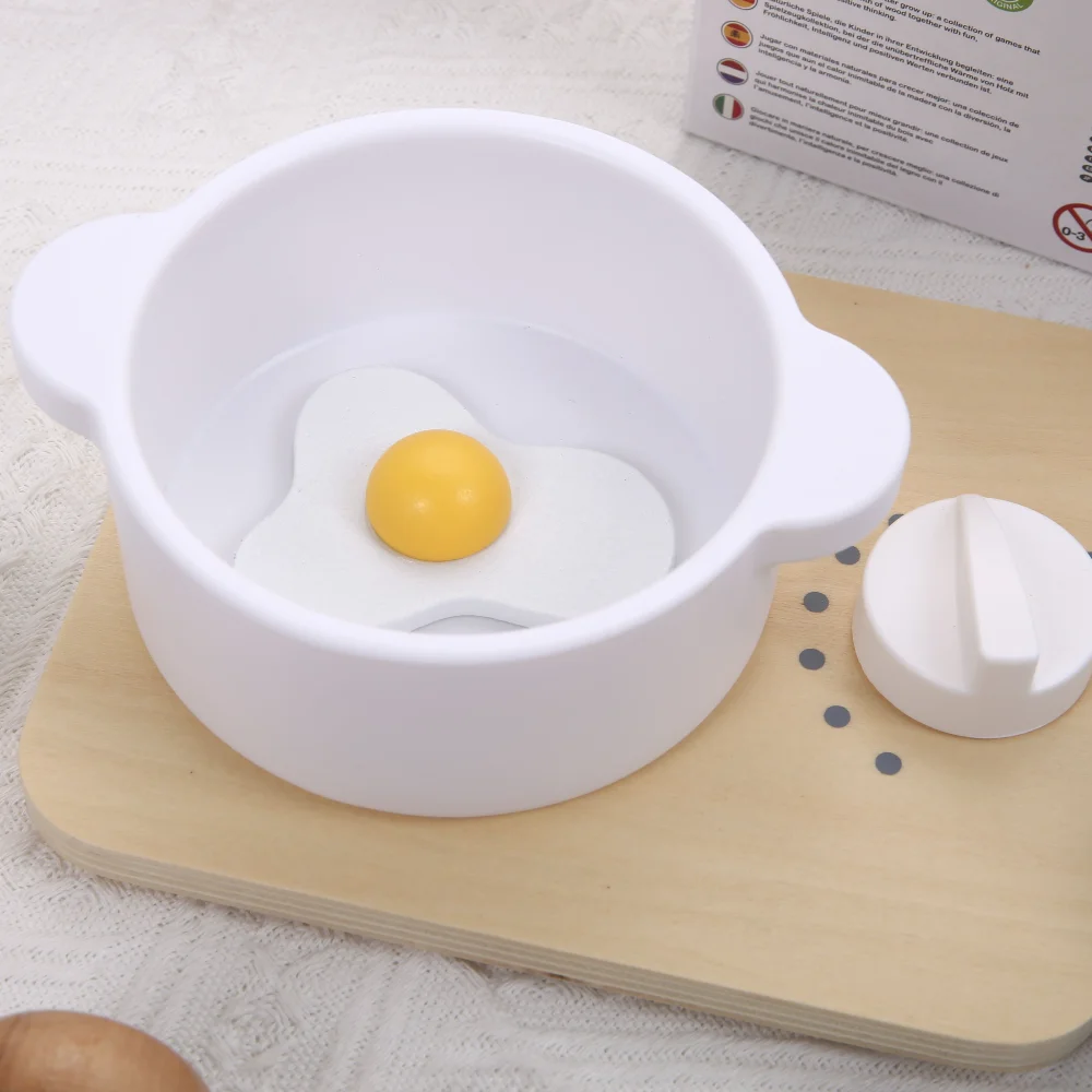 محاكاة خشبية المطبخ ألعاب المطبخ الصغيرة تجهيزات المطابخ وعاء عموم كوك التظاهر اللعب ألعاب منزلية تعليمية للأطفال أواني جير #3