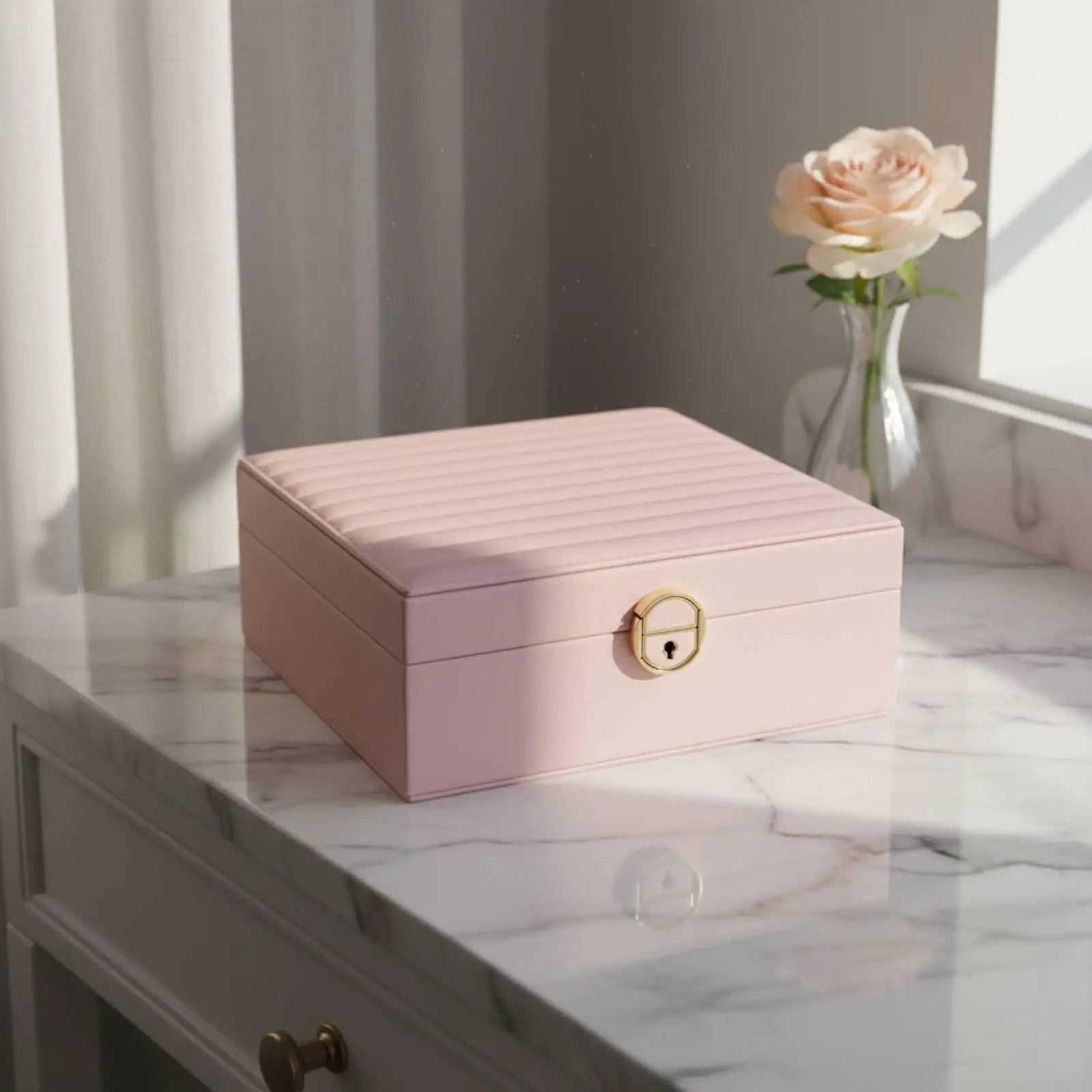 Multi-Layer Jewelry Box Large Capacity Multi-Compartment Jewelry Holder Elegant Design Watch and Band Storage Case for Women,