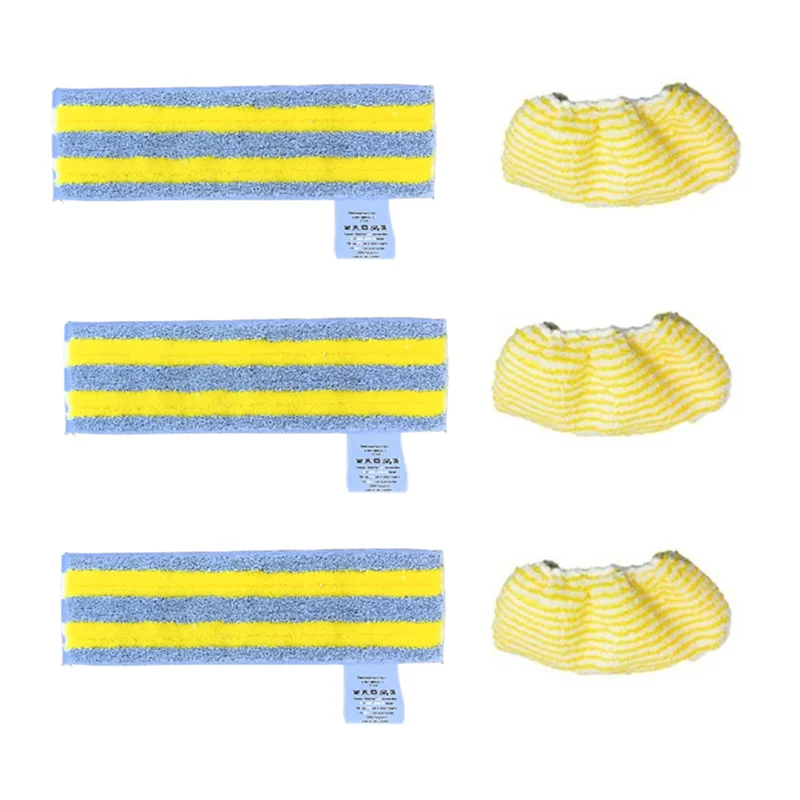 A60T New 6PCS Microfibre Steam Cleaner Mop Cloths For Karcher SC1 SC2 SC3 SC4 SC5 Floor Nozzle Pads