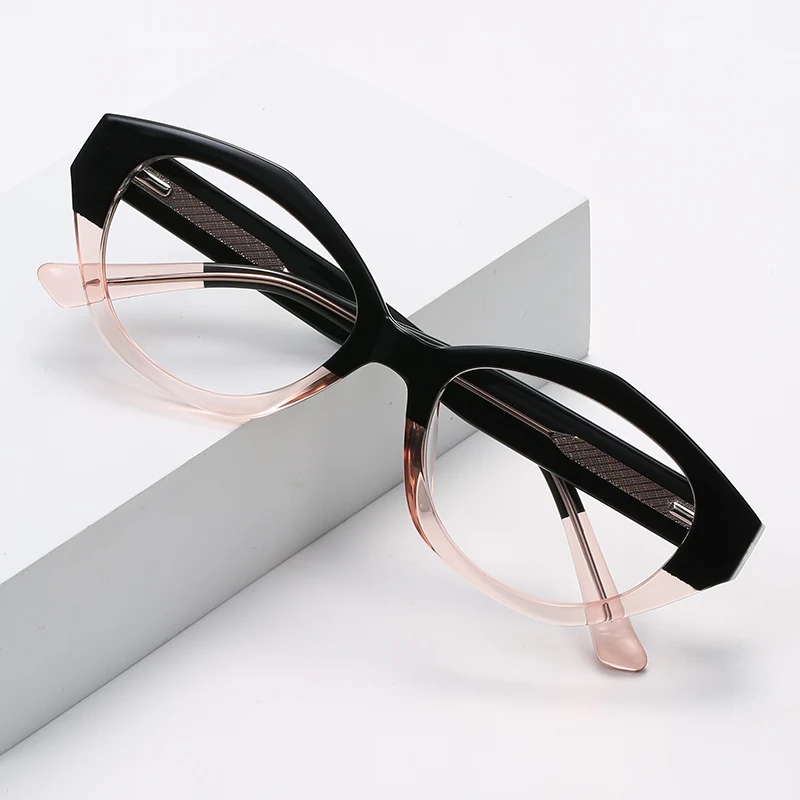 

VICKY New Personalized Geometric Simple Fashion Myopia Women's Anti-Blue Light Reading Glasses Customizable Prescription LS029