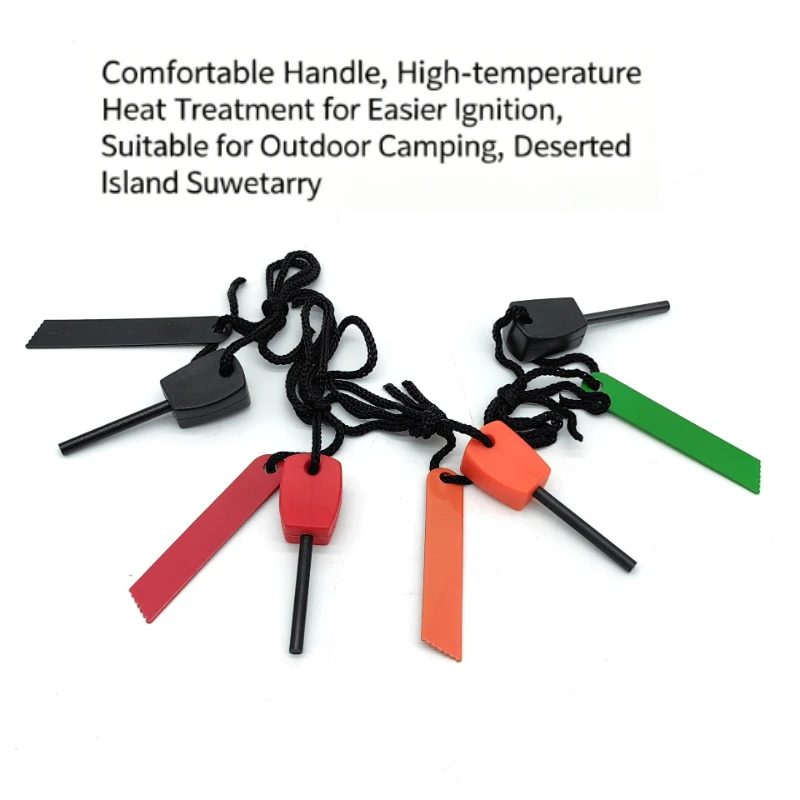 Small Portable Fire Starter Magnesium Rod, Waterproof Survival Flint Steel with Lanyard, Lightweight Emergency Fire Making Tool view 4