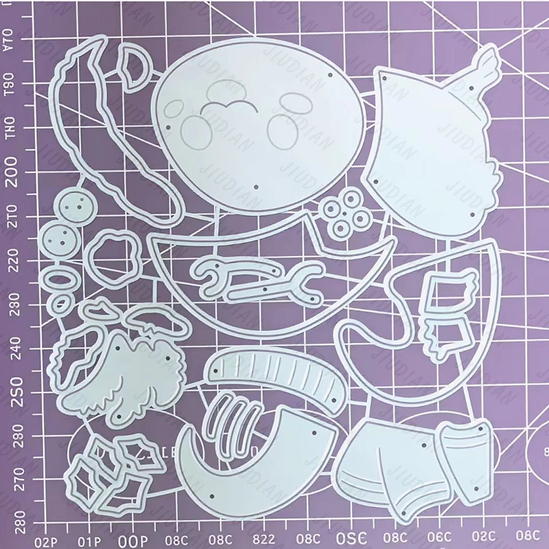New Bear Animal Girl Metal Cutting Dies Scrapbooking For DIY Greeting Card Reliefs Craft Stamps Photo Album Embossing Dies 5