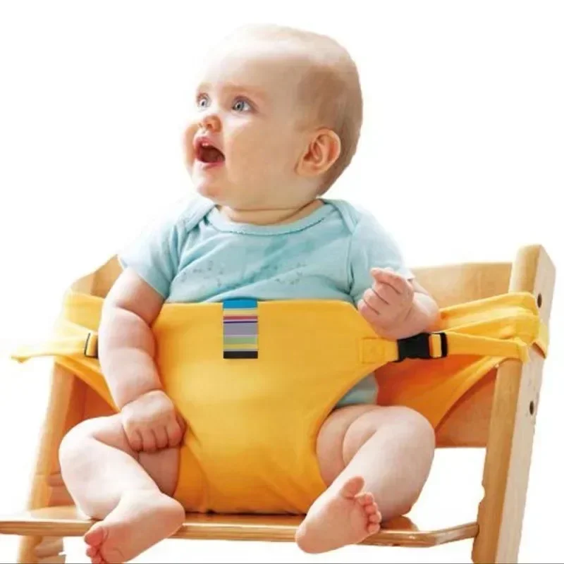 Portable Baby Dining Chair Fixed Belt Washable Baby High Seat Strap Outsidoor Infant Feeding Dinning Cover Seat with Safety Belt