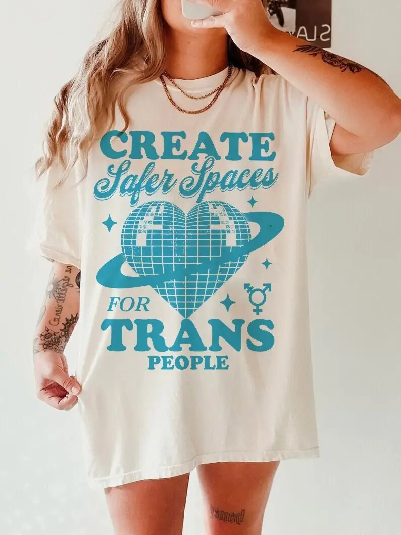 Create safe spaces for trans people shirt transgender pride ally rights all should be ftm mtf youth