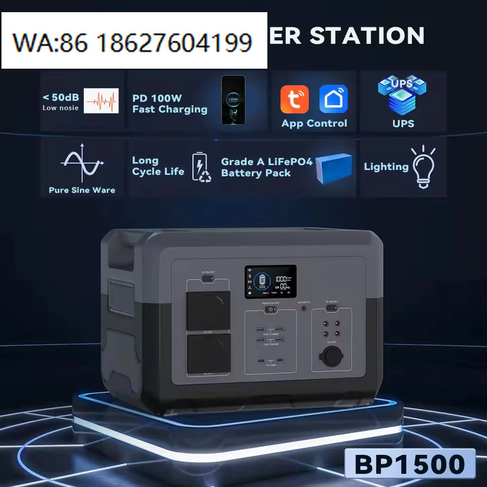 2000W-3000W Fast Charge Portable Solar Power Station UPS Function Outdoor Industrial Camping Emergency Generator