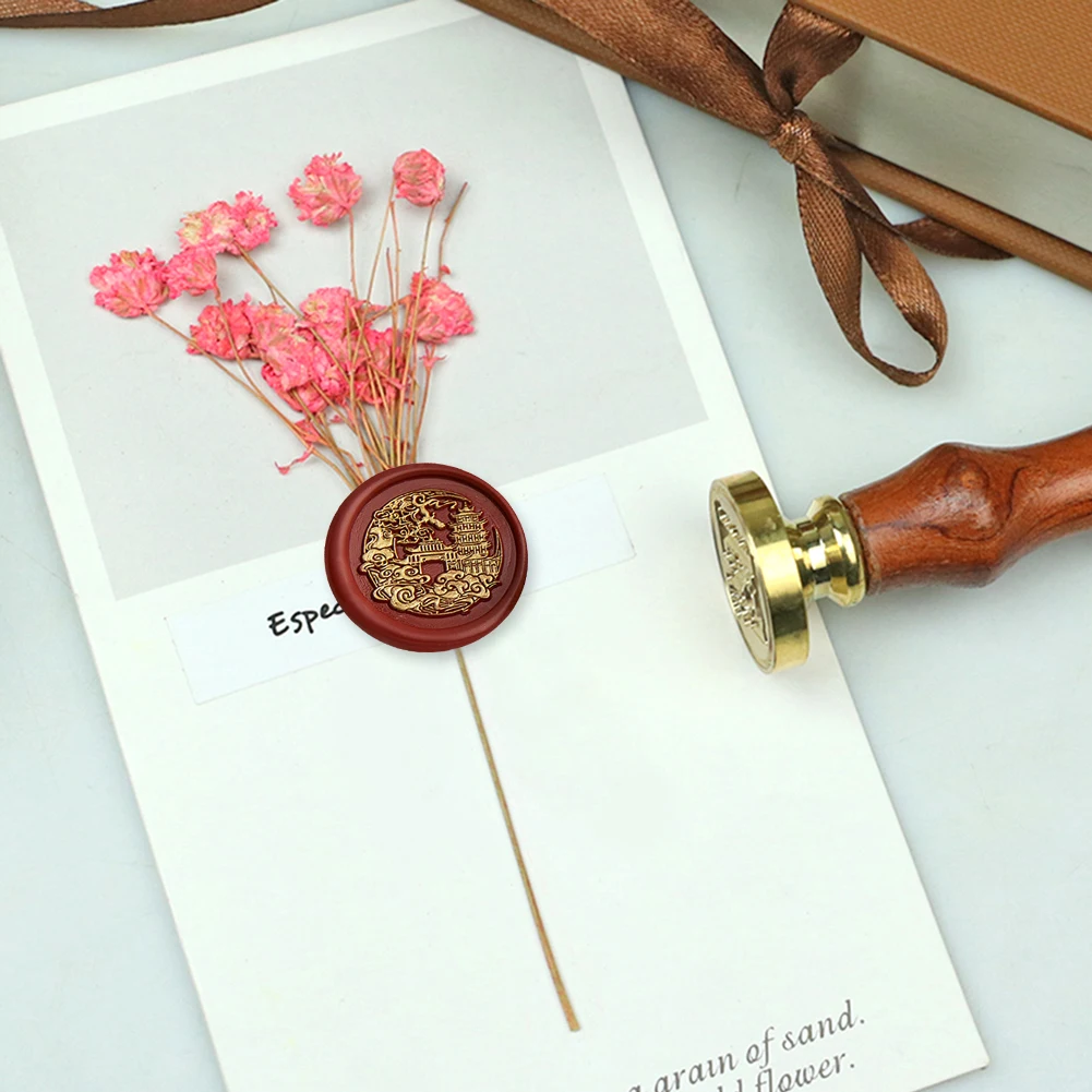 الرجعية على شكل خاص المينا النحاس رئيس ختم الشمع Stamps النحاس النحاس رئيس DIY بها بنفسك سكرابوكينغ الشمع ختم ختم المغلف ديكور