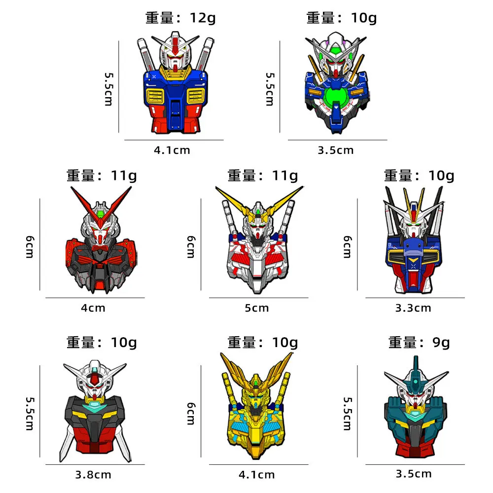 Mobile Suit Enamel Pins Cartoon Creative Alloy Brooch Personalized Interesting Accessories Fashion Simple Bags Badge