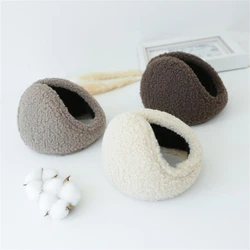 Soft Plush Thicken Man's Earmuffs Portable Fleece Protection Unisex Ear Cover  Outdoor Cycling Windproof Earplugs Accessories