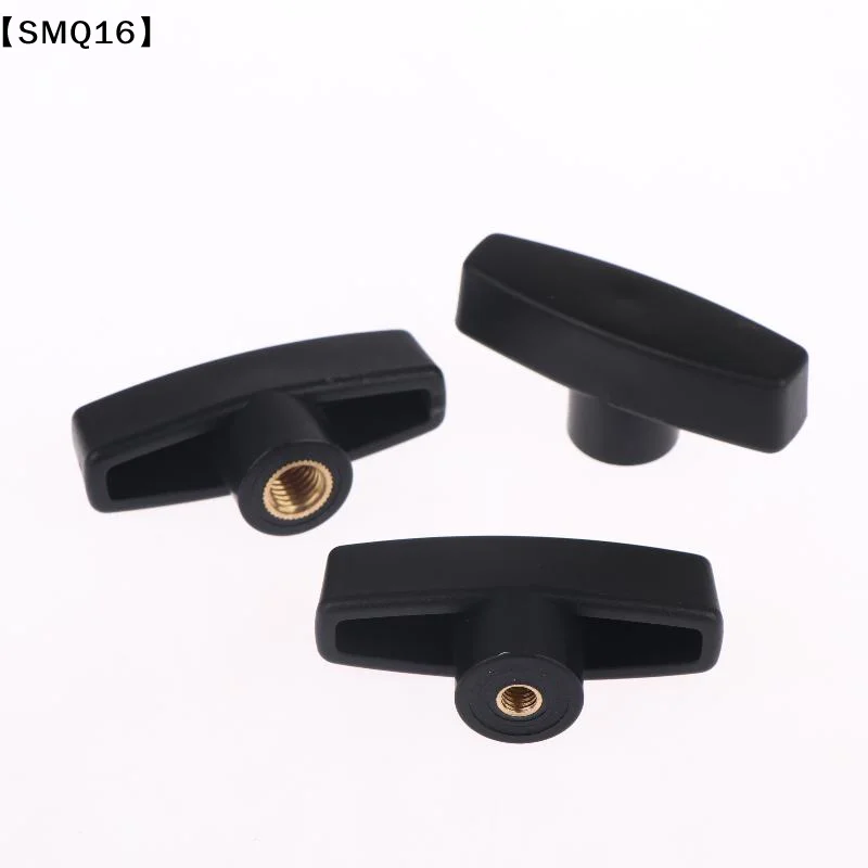 2Pcs M6 M8 M10 Head Diameter 65#T Type Hand Tighten Nuts Wing Plastic Head Hand Knob Blind Hol Nut【SMQ】
