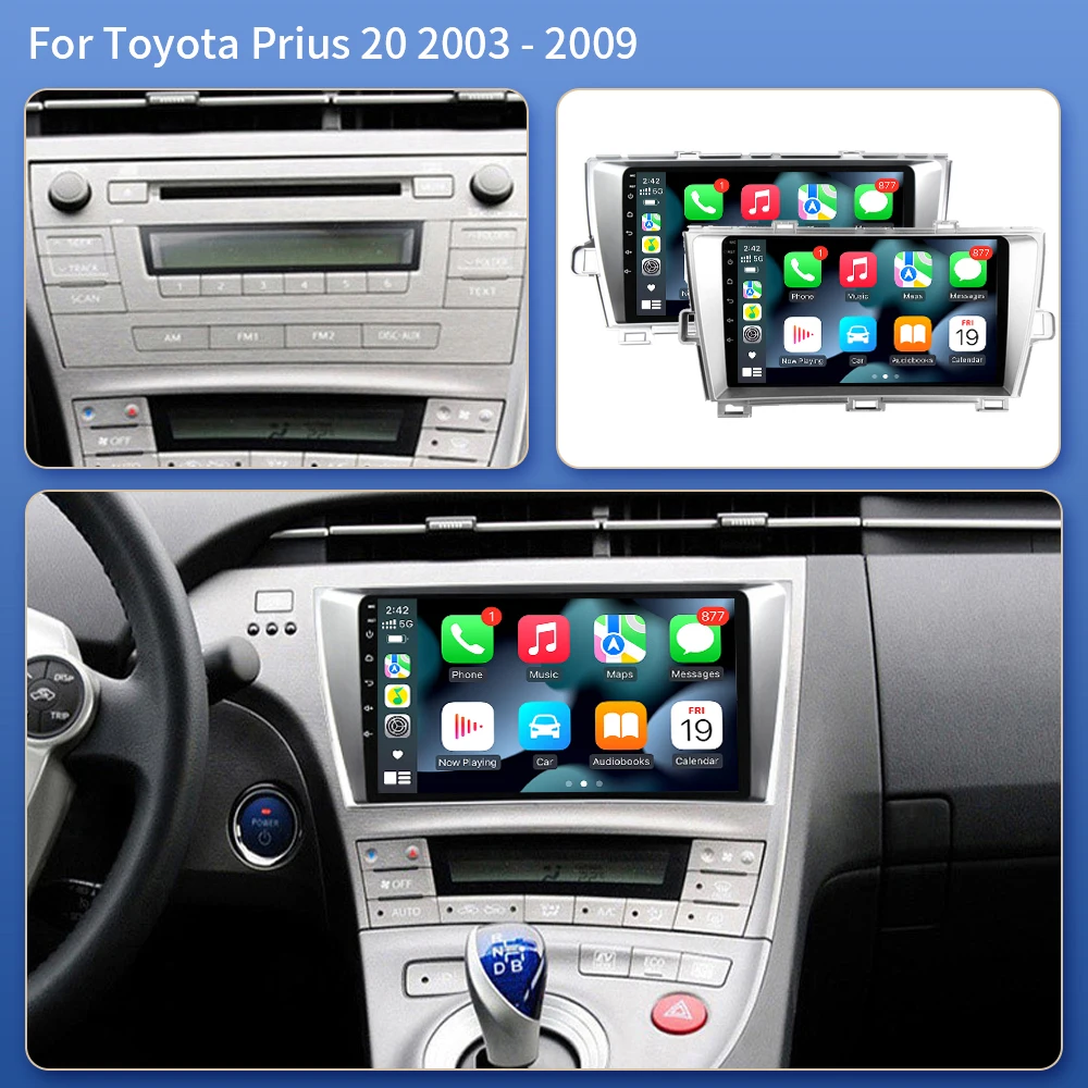 Car Android For Toyota Prius XW30 2009 - 2015 Auto Radio GPS Navigation Carplay Wirerless Multimedia Video Player Touch Screen