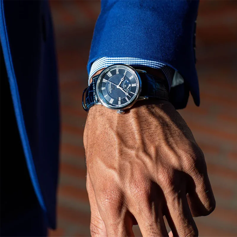 ساعة أورينت ستار الميكانيكية، ساعة رجال الأعمال الأوتوماتيكية بالكامل تعرض احتياطي الطاقة الميكانيكية المستوردة من اليابان