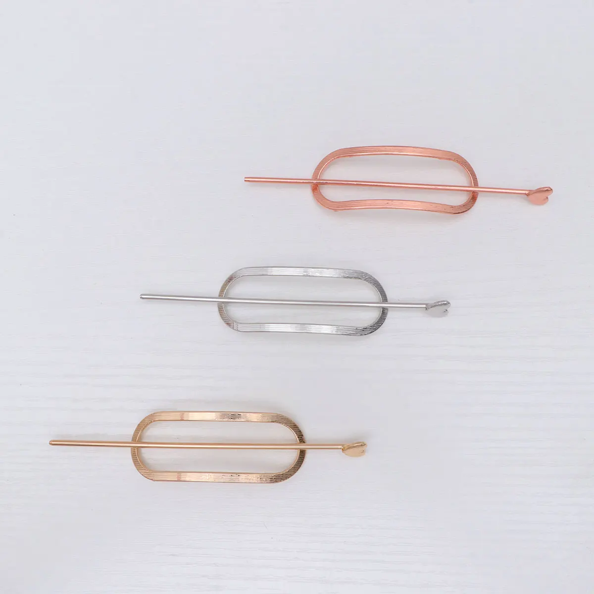 

3pcs Round Hairpin Set Metal Heart Star Clasp Simple Elegant Hairpins Women Girls Stylish Decorative Accessories Wedding Party