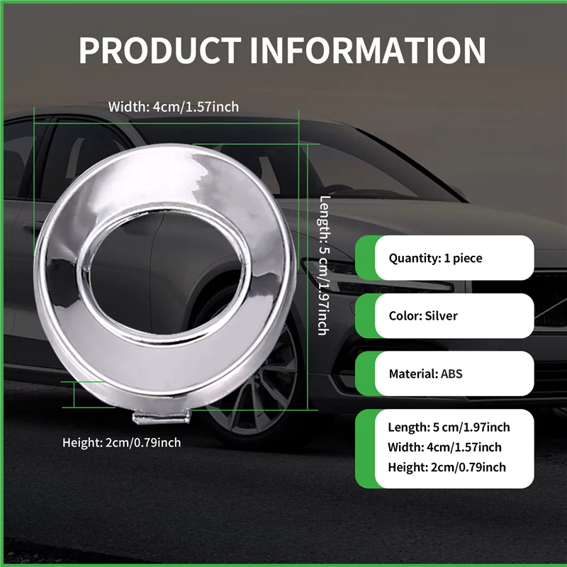 كاميرا السيارة دائرة مشرقة لفولفو XC90 XC60 S80L S60 S40 30716060 عكس كاميرا مرآة مطلي حلقة