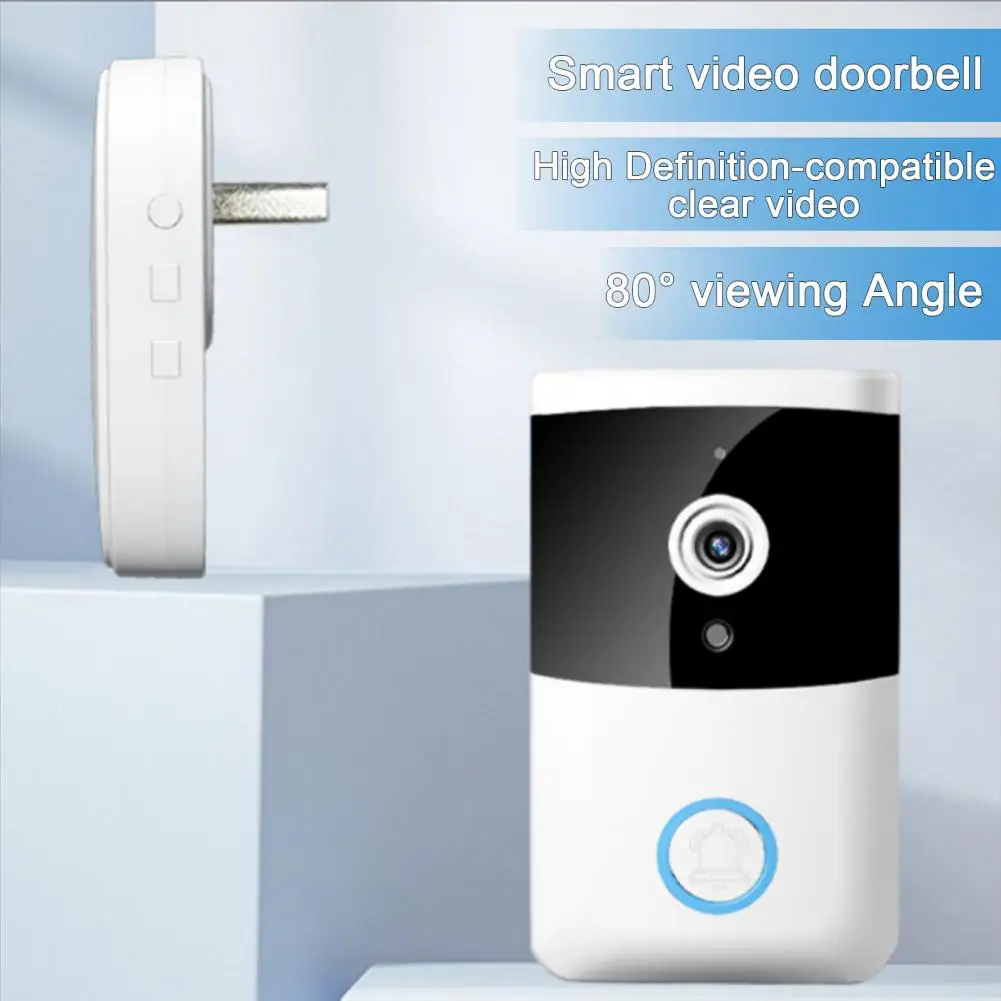 Video Doorbell Wireless Video Doorbell with Night Vision Camera Two-way Audio Wifi Control for Home Security Rechargeable