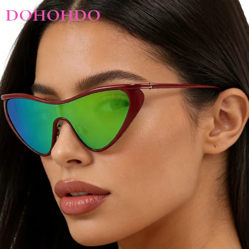 

2026 Popular Metal Cat Eye Punk Sunglasses Women Luxury Brand Designer Men Shades Outdoor Travel Sunglasses Ladies UV400 Lentes