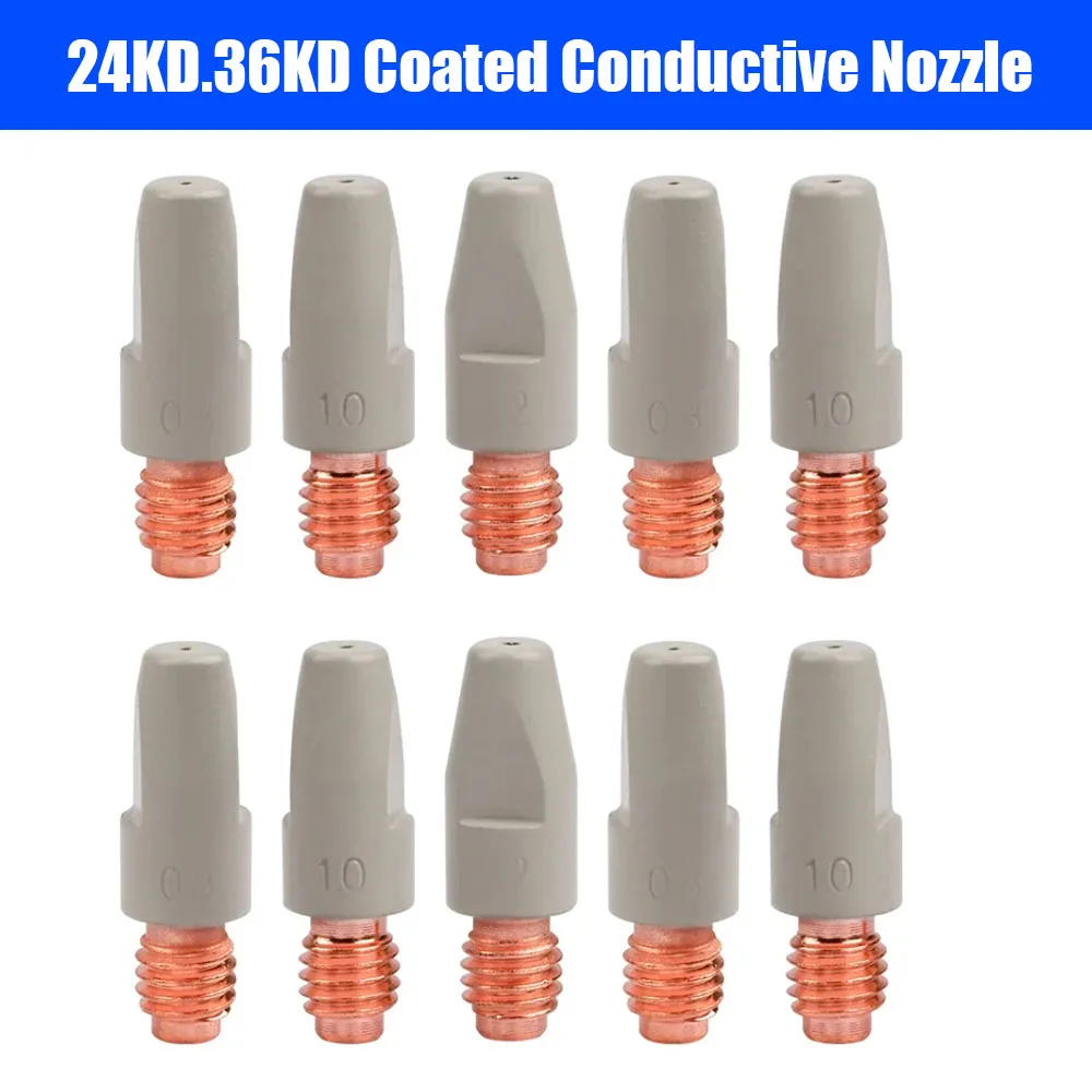24KD 36KD Welding Contact Nod Coating Protection 30mm M6 M8 Gas Nozzle Head 0.8/1.0/1.2mm MIG Welding Tool Accessories