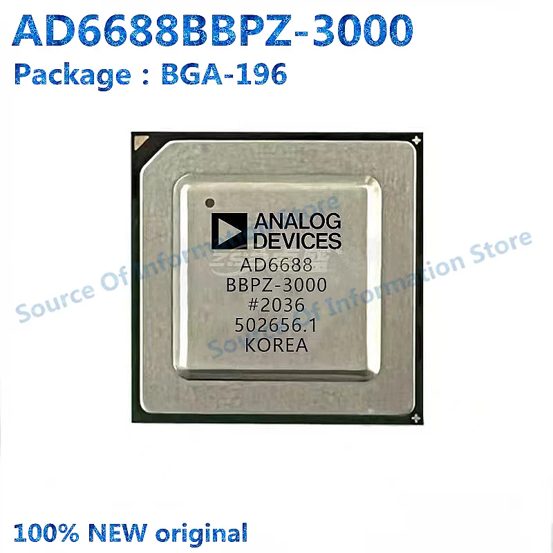 AD6688BBPZ-3000, Radio Frequency Sampling Receiver, RF, Package:BGA196 100% New （Please purchase directly）