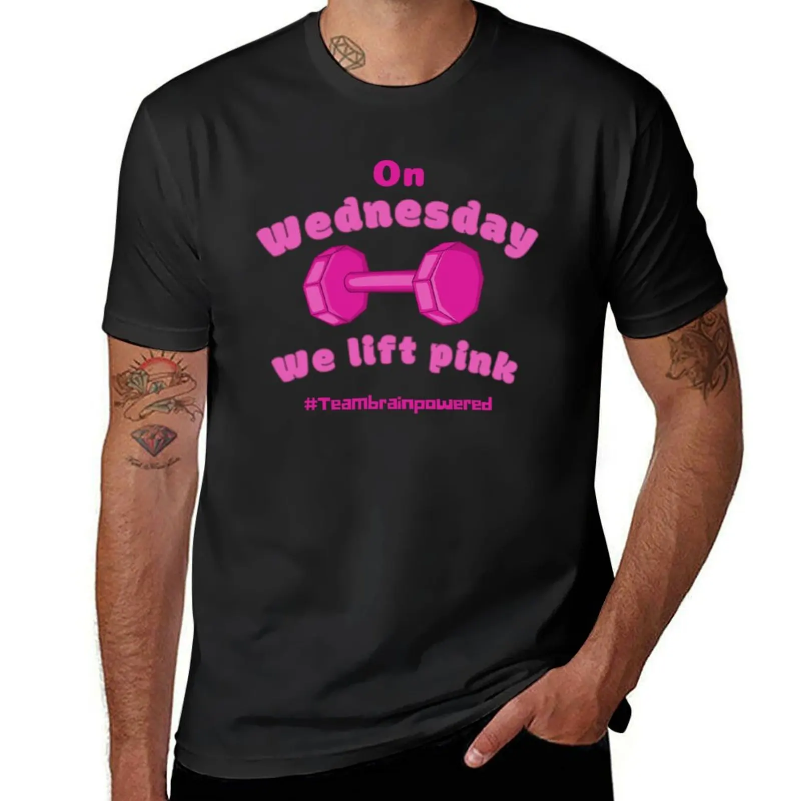 On Wednesday We Lift Pink T-Shirt graphics heavyweights blacks sweat plain white t shirts men