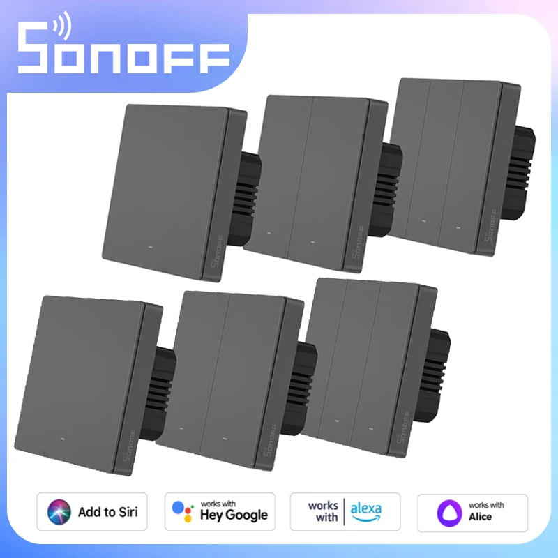 SONOFF M5 SwitchMan Smart Wall Switch 80 Type 1 2 3 Gang Wall Push Button Switch EWelink App Control Works With Sonoff S-Mate R5